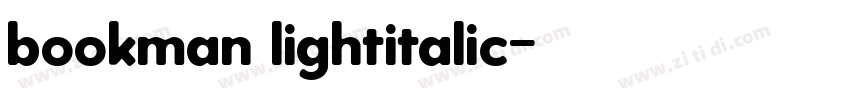 bookman lightitalic字体转换
